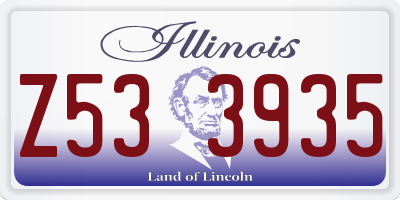 IL license plate Z533935