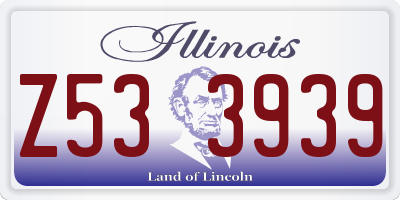 IL license plate Z533939
