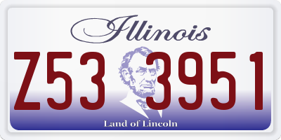 IL license plate Z533951