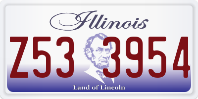 IL license plate Z533954