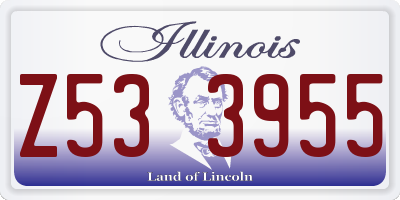 IL license plate Z533955