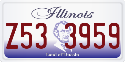 IL license plate Z533959