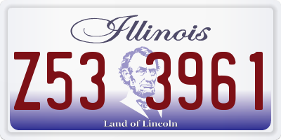 IL license plate Z533961