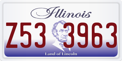 IL license plate Z533963