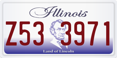 IL license plate Z533971