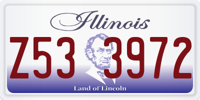 IL license plate Z533972