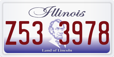IL license plate Z533978