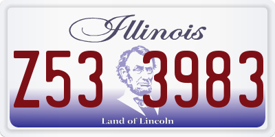 IL license plate Z533983