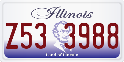 IL license plate Z533988