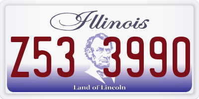 IL license plate Z533990