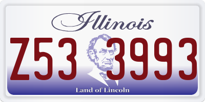 IL license plate Z533993