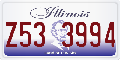 IL license plate Z533994