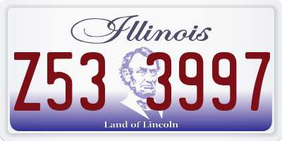 IL license plate Z533997