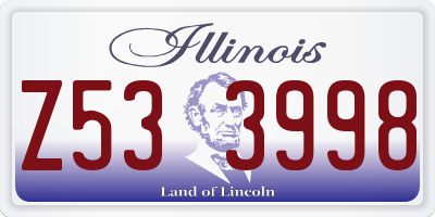 IL license plate Z533998