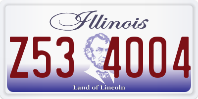 IL license plate Z534004