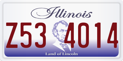 IL license plate Z534014