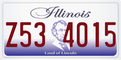 IL license plate Z534015