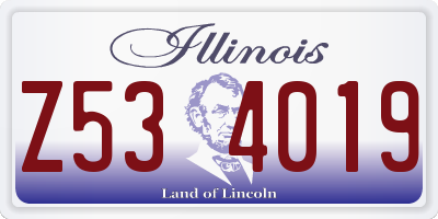 IL license plate Z534019