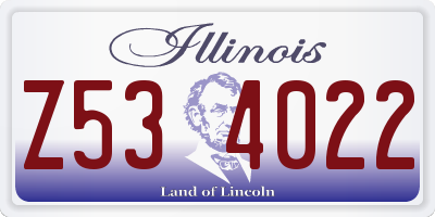 IL license plate Z534022