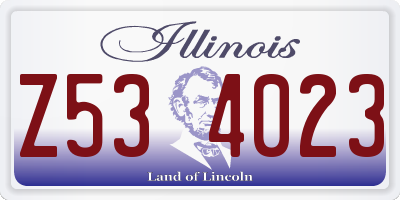 IL license plate Z534023