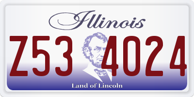 IL license plate Z534024