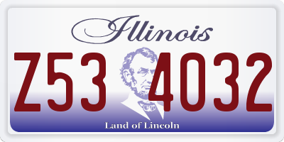 IL license plate Z534032