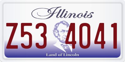 IL license plate Z534041