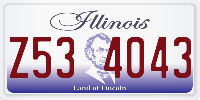 IL license plate Z534043