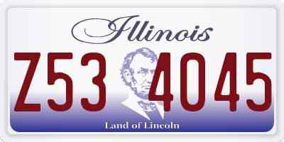 IL license plate Z534045