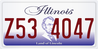 IL license plate Z534047