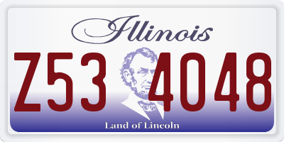 IL license plate Z534048