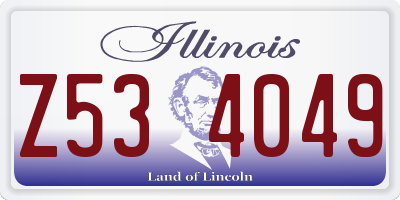 IL license plate Z534049