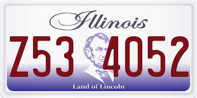 IL license plate Z534052