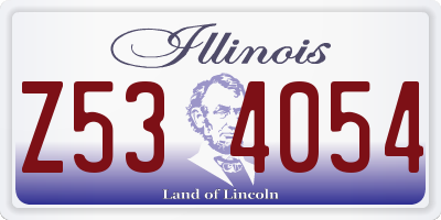 IL license plate Z534054