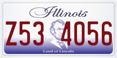 IL license plate Z534056