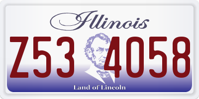 IL license plate Z534058