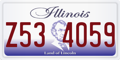 IL license plate Z534059