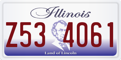 IL license plate Z534061