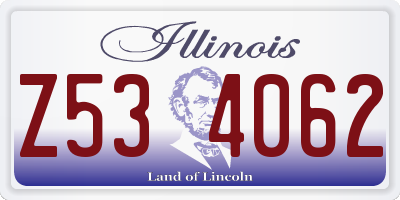 IL license plate Z534062