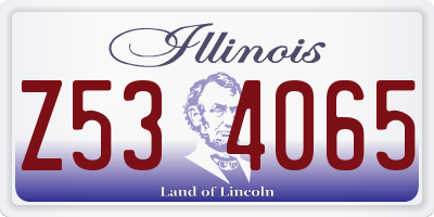 IL license plate Z534065