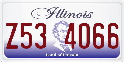 IL license plate Z534066