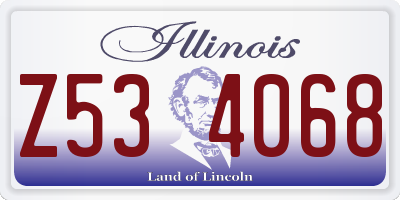 IL license plate Z534068