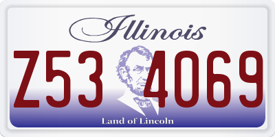 IL license plate Z534069