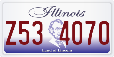 IL license plate Z534070