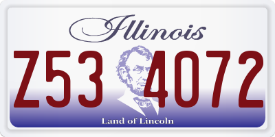 IL license plate Z534072
