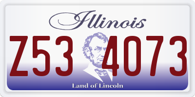 IL license plate Z534073