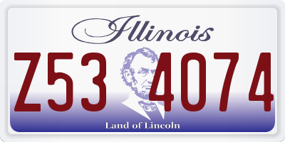 IL license plate Z534074