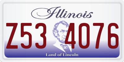 IL license plate Z534076