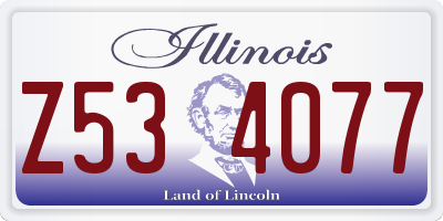 IL license plate Z534077