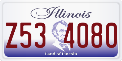 IL license plate Z534080